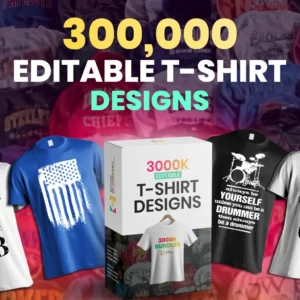 300,000+ Ready-to-Print T-Shirt Designs: Rebrand, Resell, and Keep 100% Profit